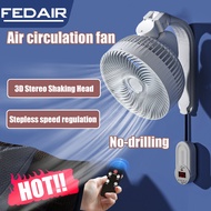 Wall Fan Air Circulation Fan Wall Mounted Electric Fan Household Kitchen Bathroom Wall Mounted Hole 