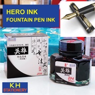 Hero Ink / Fountain Pen Ink Black / Fountain Pen Refill / Dakwat Pen Fountain 204 50ML