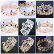 Men's crown multi-colour hair accessory wedding party metal crown Halloween alloy diamond round crow
