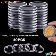 45YJXGUSHOP Acrylic Coin Capsule, Plastic  Coinning Capsules, Coin Collecting Box Coin  Home