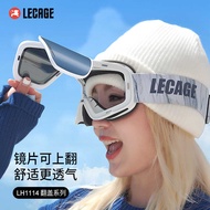 Flip Ski Goggles Unisex Ski Goggles Myopia Anti-Fog Goggles Ski Goggles