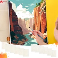 6 Pcs Paint by Numbers Kit for Beginners DIY Paint by Number Set with Canvas for Home Decor SHOPSKC8