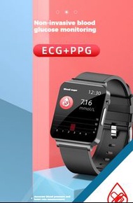 ECG+PPG 智能健康手錶 血糖趨勢 血壓 心率 血氧 體溫 睡眠監測 IP67防水 運動模式 長續航 長者家人健康提醒手環ECG PPG Smart Health Watch Blood Gluc