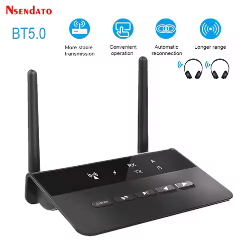 80M Wireless Music Audio Transmitter Receiver Aptx LL Low Latency BTV5.0 Wireless Audio Adapter 3.5m