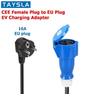 TAYSLA CEE Socket EV Charger Connector Female Plug Schuko Plug NEMA 5-15 Plug to CEE Socket For 7KW 