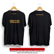 Nickname Free Fire t-shirt request name id account game gamer player battle Free Fire Nickname