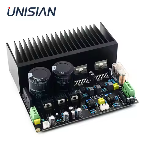 UNISIAN TDA7293 Power Amplifier Board Class-AB High Power 100W+100W TDA7293 OP07 NE5534 DC Servo Aui