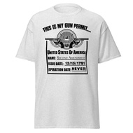 Gun Permit 2Nd Amendment Pro Gun Usa Flag Patriotic Unisex T-Shirt