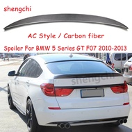 F07 AC Style Carbon Fiber Rear Trunk Spoiler Wing For BMW 5 Series GT F07 535i 550i Rear Trunk Spoil
