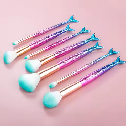 4pcs Professional Mermaid Makeup Brushes Set Eye Shadow Eyeliner High Quality Beauty Makeup Brush To