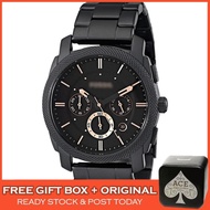 [Original] [F BRAND] FS4682 Machine Mid-Size Chronograph Black Stainless Steel Men Watch Watches Jam