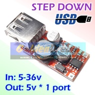 Step Down USB 1 Slot in 5-36v DC Charger Solar Panel Aki Motor Mobil