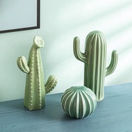 Get Gifts🏓InsNordic Decoration Ikea Cactus Props Wine Cabinet TV Cabinet Creative Hallway Ceramic Soft Decoration Home D