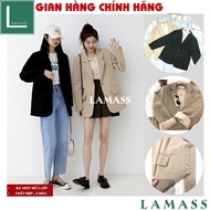 2-layer blazer women's vest, plain long-sleeved blazer for women ,AVS01, blazer for women Korean fashion - LAMASS