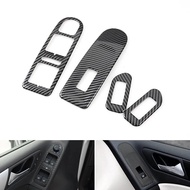 For VW Golf 6 MK6 2010 2011 2012 2013 Interior Window Lifter Switch Control Panel Cover Carbon Textu