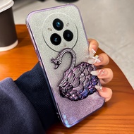 POCO F7 Series 5G 2025 3D Flowing Sand Swan Bracke Plating Casing For Xiaomi Poco F7 F 7 Pro Ultra F