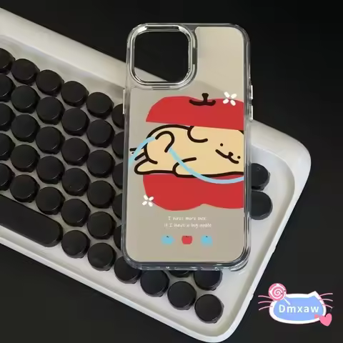 Cartoon Puppy Mirror Phone Case For OPPO A6 GT A5 Pro A5X A5i A2M A3X A2X A98 A80 A79 A59 A16K A16E 