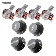 [Tooyful] A250K B250K Small Audio Long Split Handle Potentiometer with Potentiometer