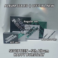 [READY NEW OFFICIAL SEALED ] SEVENTEEN - 5TH Album [ HAPPY BURSTDAY ] ( STANDARD REGULAR/ ver | WEVE