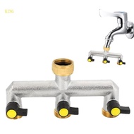 （High discounts）royalking.sg 3 Way Brass Tap Splitter 3 4 Inch Garden Tap Splitter Tap Splitter 3 Wa