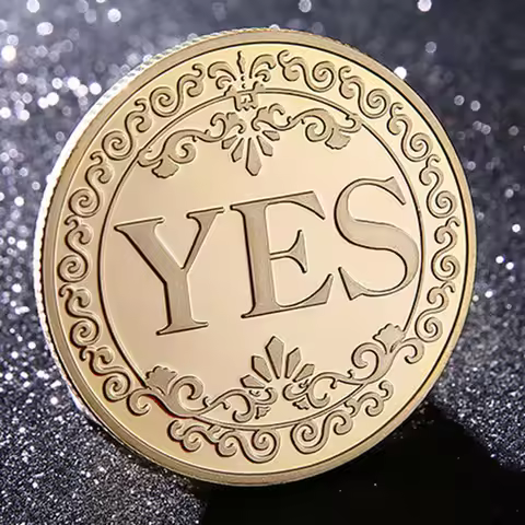 Yes/No Coins Help Decide Collectible Toys Exciting Coin-plated Souvenirs for Children's Holiday Gift