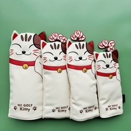 Lucky Cat Golf Club Cover Head Cover Club Protective Cover Chicken Leg Cover Driver Cover Fairway Wo