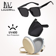 LouisWill Foldable Sunglasses Ultra Lightweight Women’s Sun Glasses UV400 Folding Driving Eyewears M