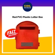 COIL Red PVC Post Letter Box/ RED Plastic Mail Box/ Peti Surat Plastik Merah/ Mailbox/ Letterbox / Merah / Red