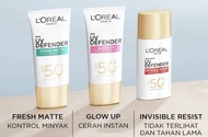 LOREAL LOREAL PARIS UV DEFENDER SERUM PROTECTOR SUNSCREEN SPF 50+ PA+++ MATTE/BRIGHT CLEAR /INVISIBL