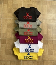 เสื้อยืดแฟชั่น ปักCC-OO+นก ตัวใหญ่