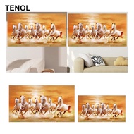 [TENOL] Seven Horses Painting Modern Gift Home Furnishing 7 Running Horses Painting Wall Decor Decor