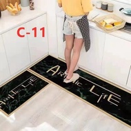 [HOT PJHAHKIHHWEGEL 522] 2 Pcs Plank Retro Kitchen Long Mat Carpet Absorbent Non-slip Kitchen Rug Entrance Door Mats Bathroom