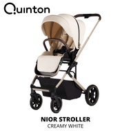 Quinton Nior Stroller 2 Way Parent Facing Compact Baby Stroller Luggage Concept - Creamy White