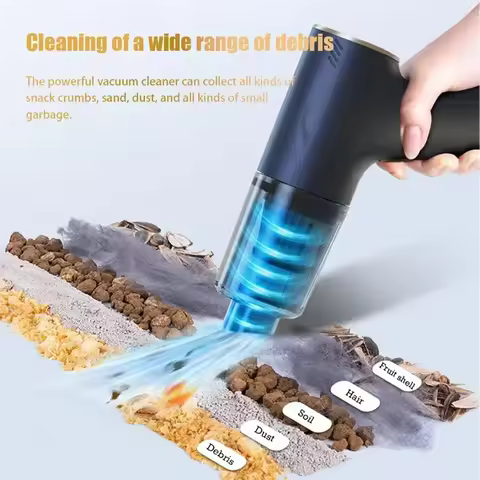 98000PA Car Small Automotive Vacuum Cleaner Powerful Cleaning Machine Strong Suction Handheld Wirele