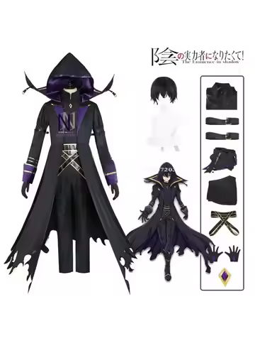 Anime Kagenou Cid Cosplay Costume Wig Eminence in Shadow Uniform Cloak Shadow Garden Minoru Kagenou