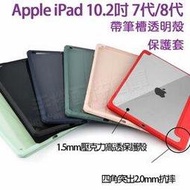 【帶筆槽 透明保護套】Apple iPad 10.2吋 iPad 7代/8代 透明殼側掀皮套/保護套/支架斜立/A2197/A2200/A2270/A2428-ZW