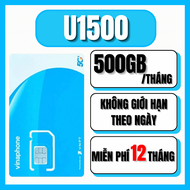 Sim Vinaphone Trọn Gói 1 Năm Không Cần Nạp Truy cập Data Full Tốc Độ Cao Đến 500GB/Tháng Hỗ Trợ ESIM