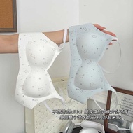 Ladies' Retro Print Wireless Bra - Comfortable & Lifted Fit (Size 32-38 AB)