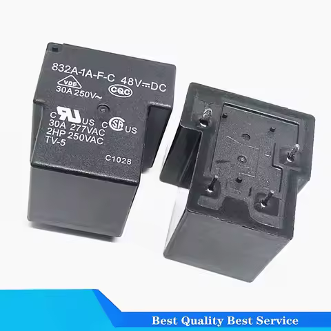 832A-1A-F-C 12VDC 48VDC 110VDC 832A-1A-F-S 24VDC 832A-1A-C-12VDC 832HA1-1A-F-C Power Relay 30A 250VA