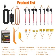 untuk REDTIGER Type C USB 12V 24V ke 5V Dash Cam Hardwire Kit Perlindungan Voltan Rendah untuk F7N F