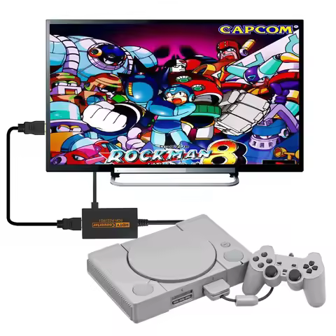 PS2 Converter Retro Game Console PS1 Audio Video Converter HDTV Adapter