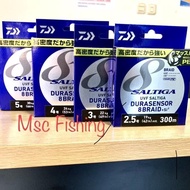 Senar PE Daiwa SALTIGA UVF DURASENSOR X8+12 300M PE 2.5, 3, 4, 5