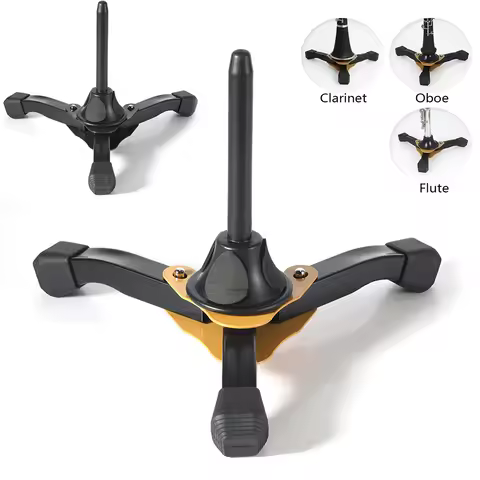 Portable Foldable Tripod Stand for Clarinet Flute Oboe Wind Instrument Non-slip Lightweight Holder S