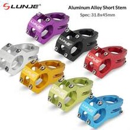 1pc Hollow Stem Rapid Descent Short Mountain Bike Handlebar Stem 31.8*45mm Bicycle Parts, Suitable F