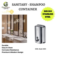 Gs Lighting Shampoo Container Dispenser Wall Mounted Stainless Steel Chrome Bekas Syampu
