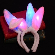 【】 Easter Bunny Ears Headband Led Glowing Rabbit Ears Headband Cosplay Rabbit Easter Headband Hare E