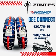 💯 ORIGINAL EUROGRIP BEE CONNECT TYRE ZONTES 350D ZONTES 350E120/70-15 , 140/70-14