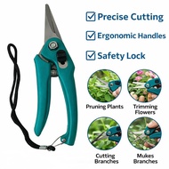 Garden Pruning Shears Sharp Stainless Steel Scissors Plant Cutter Flower Trimmer Branch Clippers Erg
