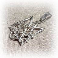 Ukraine silver trident pendant,silver tryzub pendant,silver trident Necklace