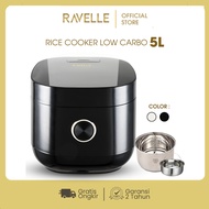 RAVELLE Low Carbo Digital Rice Cooker 1.8 Liter Rice (5 Liter) - Low Watt Rice Cooker (Stainless Ste